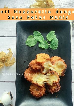 Gambar Roti Mozarella dengan Susu Pekat Manis