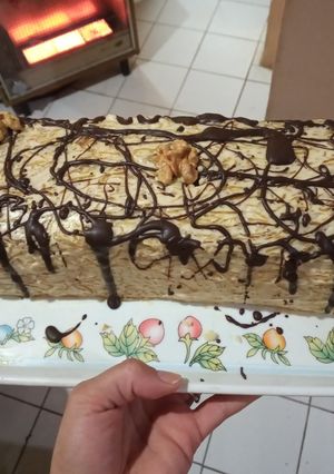 Una foto de Budín relleno de alcayota y almendras