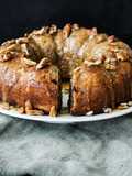 Spiced Pecan nut and Date pudding in a bundt