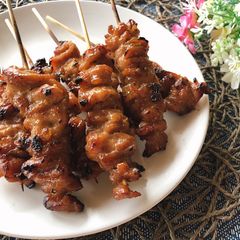 A picture of 🧑🏽‍🍳🧑🏼‍🍳 Pork BBQ • Thai Style Pork Skewer Recipe • Moo Ping |ThaiChef Food.