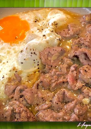 Hình của món Bò Trứng Ốp La.