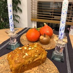 A picture of Pumpkin Protein Loaf.