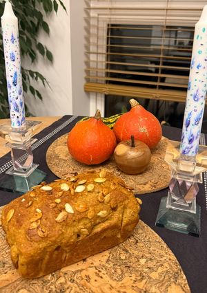 A picture of Pumpkin Protein Loaf.