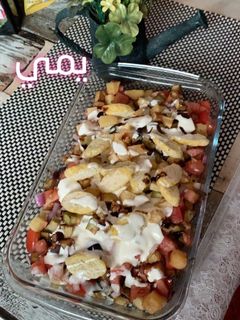 صورة لوصفة سلطة الباذنجان والبطاطس