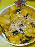 Vegan Non Spicy Pumpkin & Cheese Seaweed Tteokbokki🎃🧀 | Saus Labu Kuning & Keju