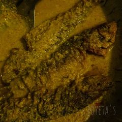 A picture of Bata posto (bata fish with poppy seed) in bengali style.