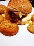 Hamburger raclette crispy au poulet 😋