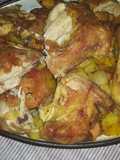 Pollo al horno con verduras