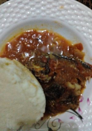A picture of Fish stew.