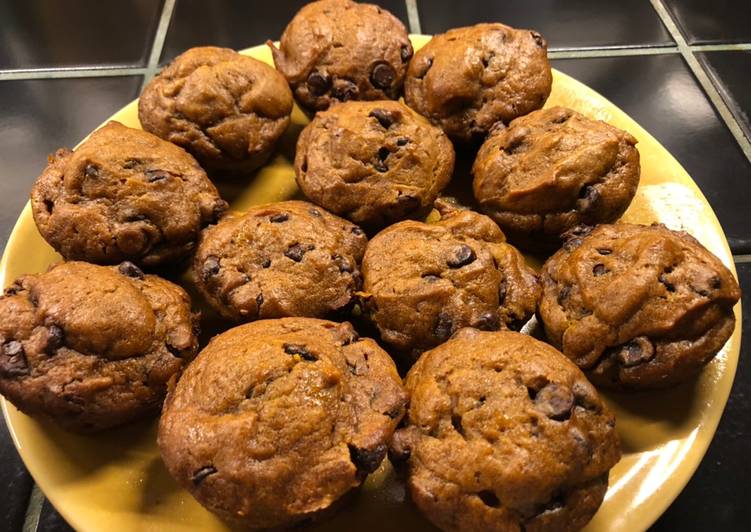 Recipe of Perfect Pumpkin chocolate chip muffins