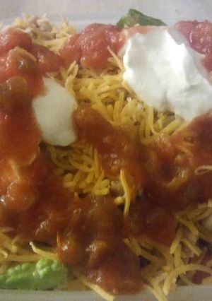 A picture of Turkey taco salad.