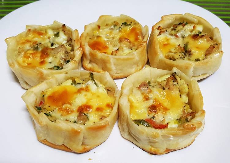 Canastitas de pollo y queso Receta de Stella M Cookpad