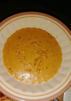 A picture of Creamy potatoes soup.