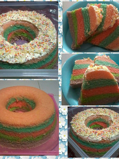 Foto resep Rainbow cake endoolll,, 😘