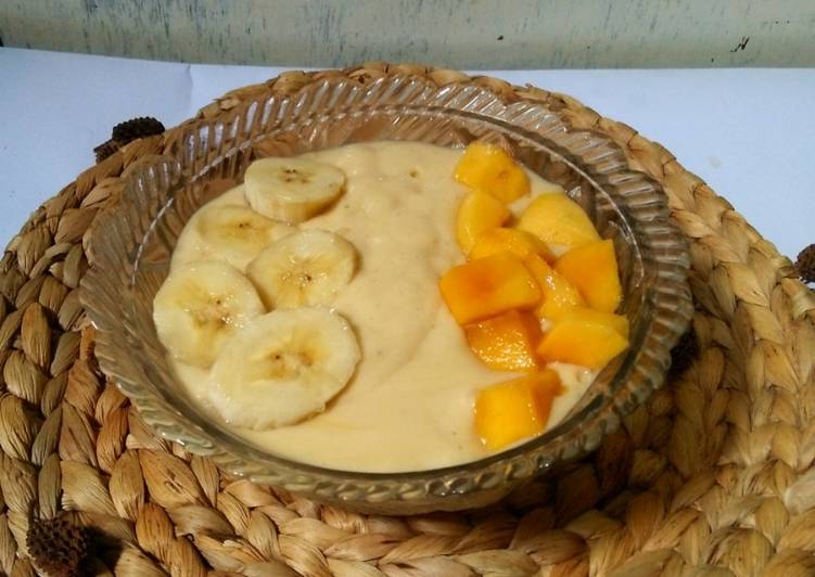 Cara menyajikan Banana Mango Smoothies , Lezat Sekali