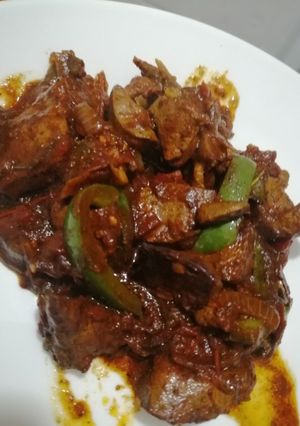 A picture of Wet fry liver.