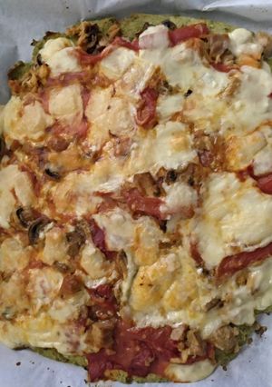 Una foto de Pizza brócoli sin harinas y sin grasa