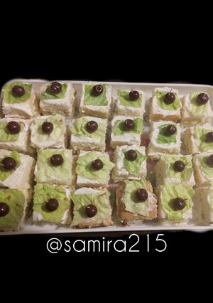 عکسی از دستور سالاد اولویه به شکل شیرینی خامه ای 🥪🍰