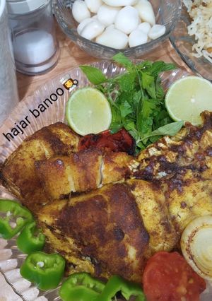 عکسی از دستور ماهی سرخ شده