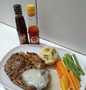 Langkah Gampang Membuat Resep Sirloin Steak with Creamy Mashed Potato with Mushrom Sauce yang Uenak Anti Ribet, Lezat Sekali