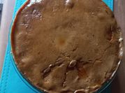 Una foto de flan cafe