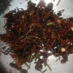 Red Amaranthus or Lal Math chi Bhaji A picture of Red Amaranthus or Lal Math chi Bhaji.