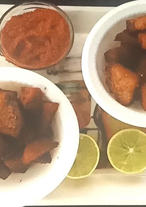 A picture of Masala purple yam / kand.