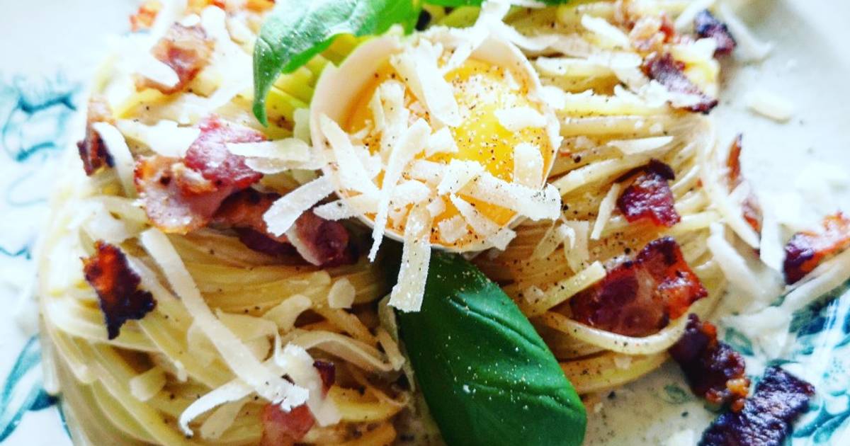 5 star pasta carbonara Recipe by Vinnss Chuah - Cookpad