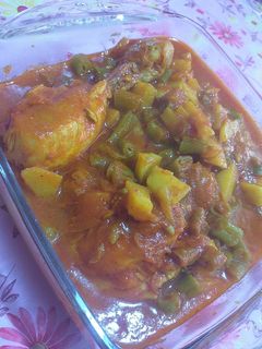 عکسی از دستور خورشت لوبیا سبز و سیب زمینی