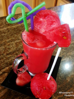 A picture of Whosayna’s Watermelon Mocktail.