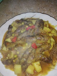 صورة لوصفة سجق بالبطاطس