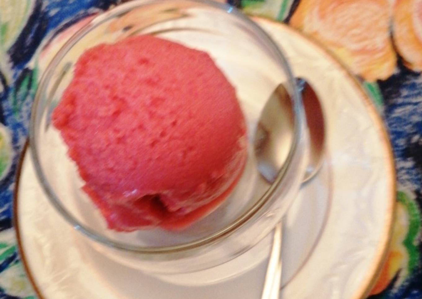 Sorbete de frambuesas