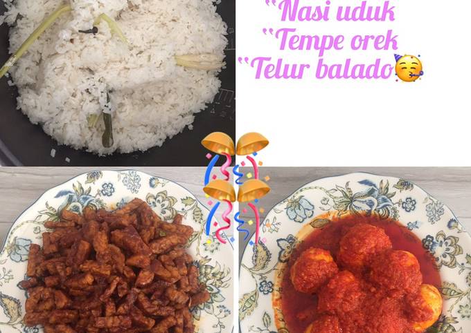 Anti Ribet, Memasak Nasi uduk simple lauk orek tempe &amp; telur balado Wajib Dicoba