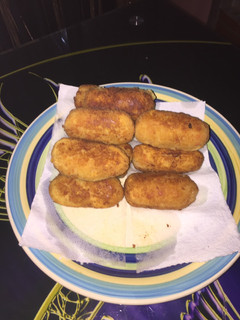 A picture of Crispy yam nuggets.