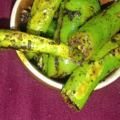 A picture of Green chillies pickle.
