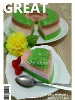 Foto resep Puding Lapis Tape Ketan Hijau