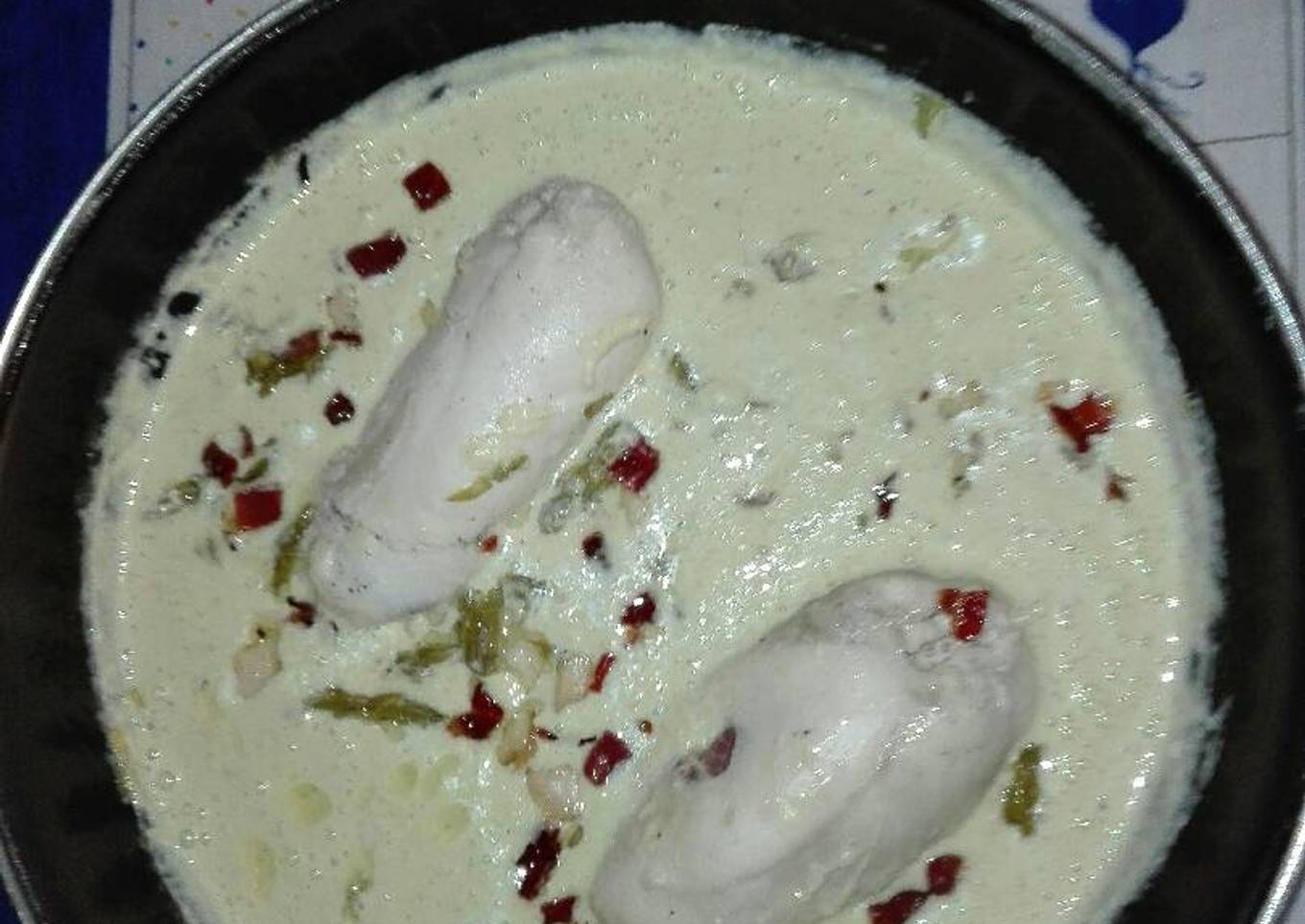 Pechugas rellenas a la crema de puerro