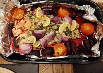 Easiest Way to Recipe Perfect Mums oven baked Salmon