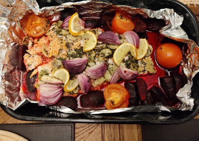 Step-by-Step Guide to Make Ultimate Mum&#39;s oven baked Salmon