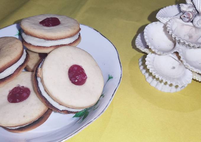 Recipe of Super Quick Eggless jim jam biscuit