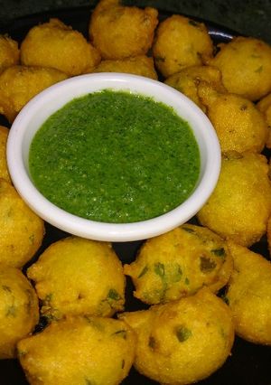 A picture of मसूर दाल पकोडे.