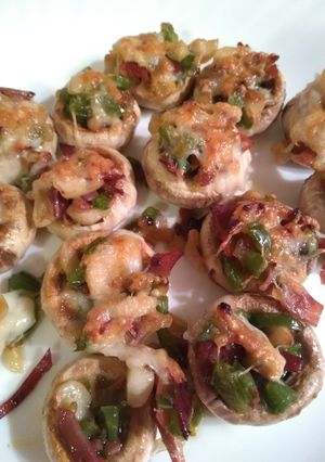 Una foto de Champiñones rellenos