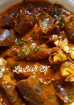 A picture of Ogbono soup.