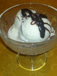 Una foto de Sorbete de piña colada