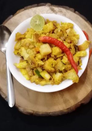 A picture of Bread Upma.
