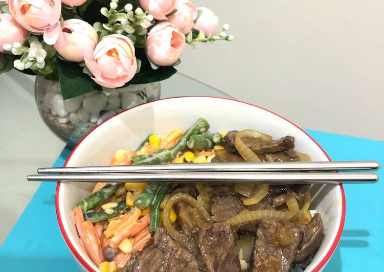 Resep Beef Teriyaki &amp; Homemade salad Menggugah Selera