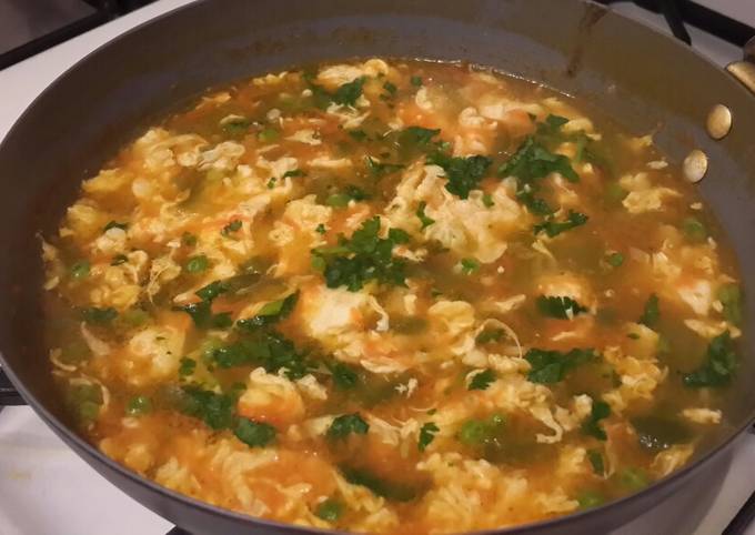 Steps to Prepare Andrew Copley Vegetables egg drop soup