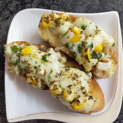 Vegetable crostini A picture of Vegetable crostini.