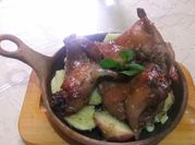Una foto de conejo asado
