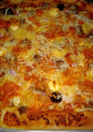 صورة لوصفة بيتزا 😋😋😋